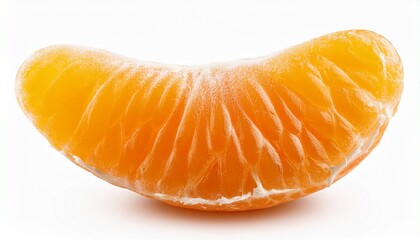 mandarin slice isolated on white background