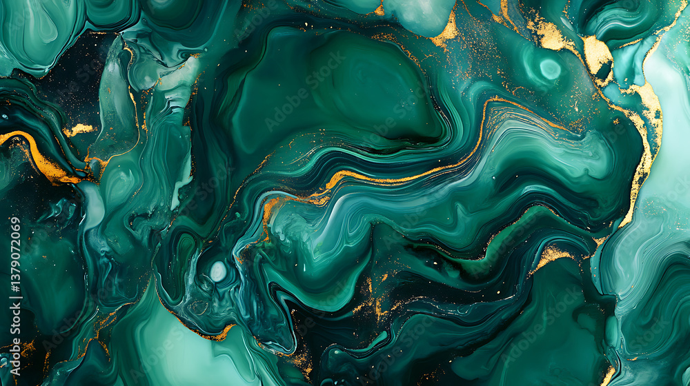 Poster green marble ink pattern texture abstract background