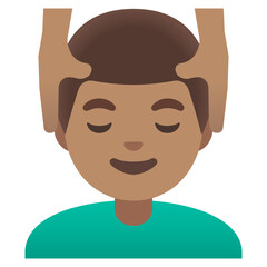  Face Massage: Man: Medium-Dark Skin Tone
