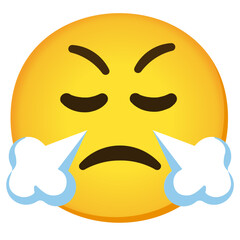 Face with Steam From Nose
