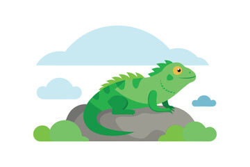 Naklejka premium green-iguana
