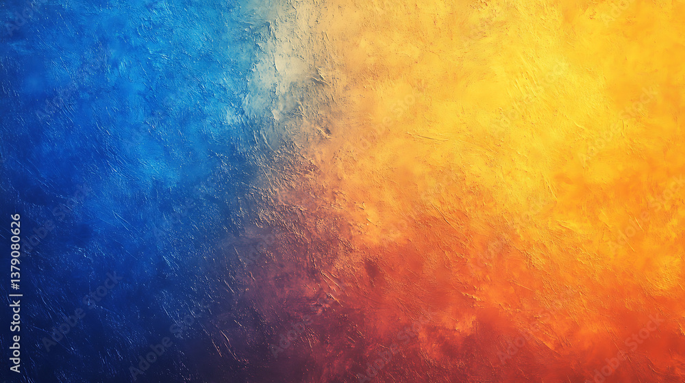 Poster abstract color gradient background grainy orange blue yellow white noise texture backdrop