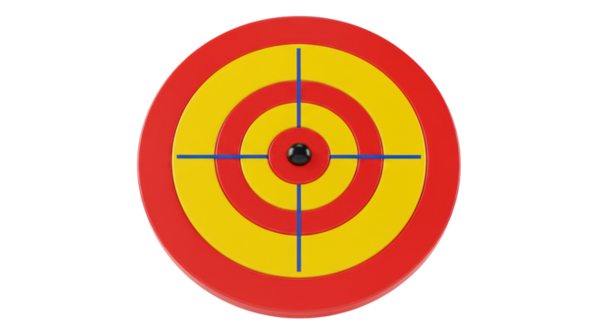 Isolated Target with Red and Yellow Circles for Accuracy Training