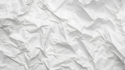 Obraz premium Crumpled White Paper Texture Full Frame Background for Design Element
