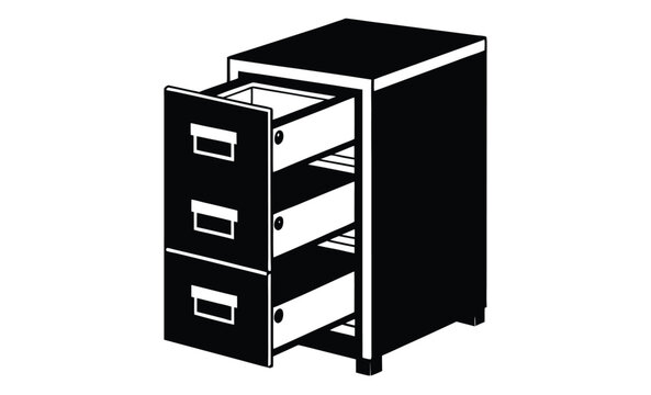 recommend clip art: filing cabinet furniture silhouette
