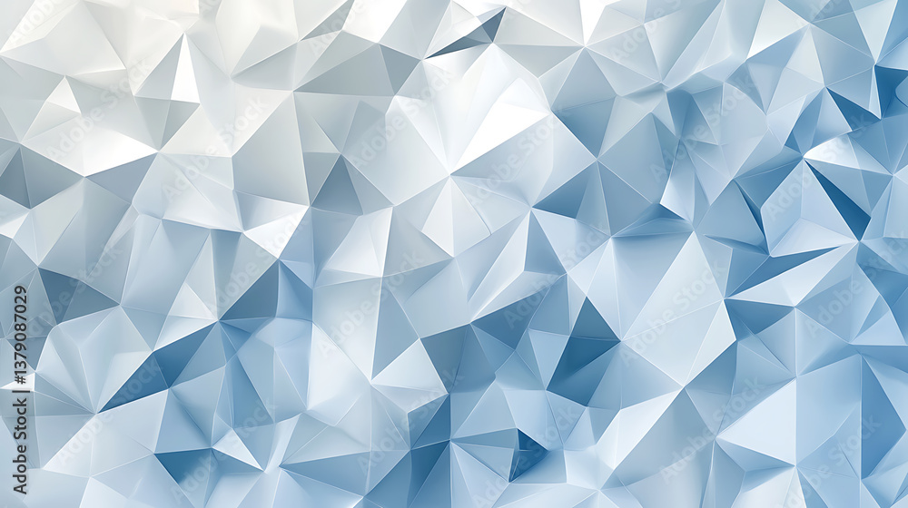 Aufkleber abstract mosaic abstract backround, light blue and gray triangular low poly style pattern