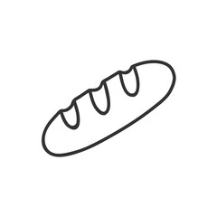 Black Line Food Vector Icons bread baguette