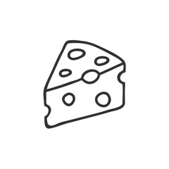 Black Line Food Vector Icons cheese 