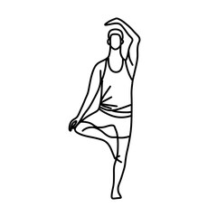 Yoga pose yogi zen a man doing yoga pose outline png 