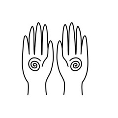 Fototapeta premium Holistic medicine Line Icon energy healing png 