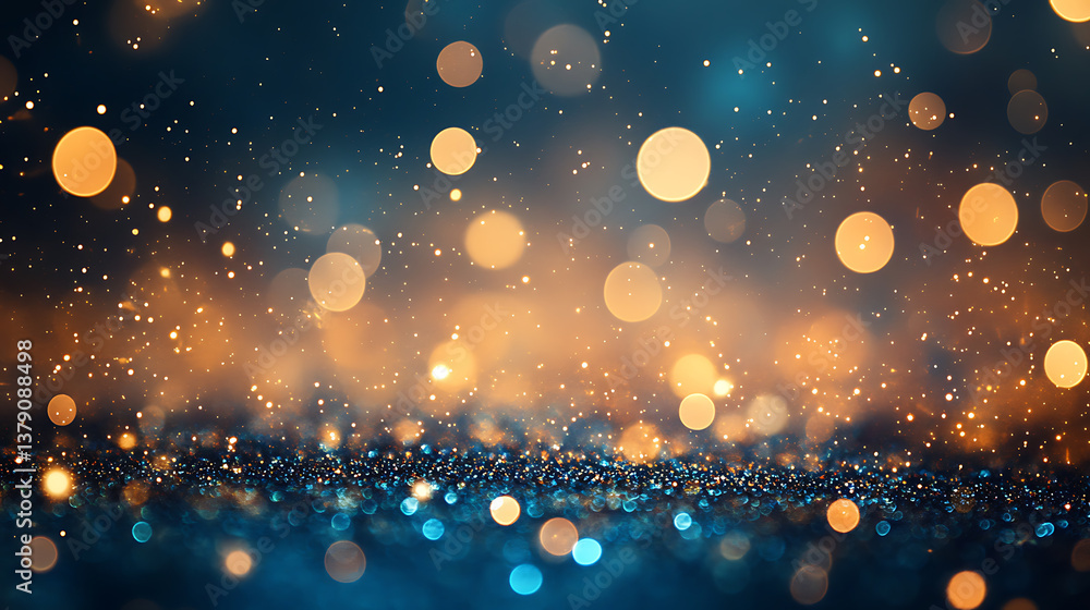 Aufkleber decoration twinkle glitters background, abstract blurred backdrop with circles, modern design overla