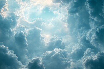 Fototapeta premium Ethereal misty cloud formations with dreamy light transitions.