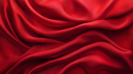Abstract red fabric with soft wave texture background