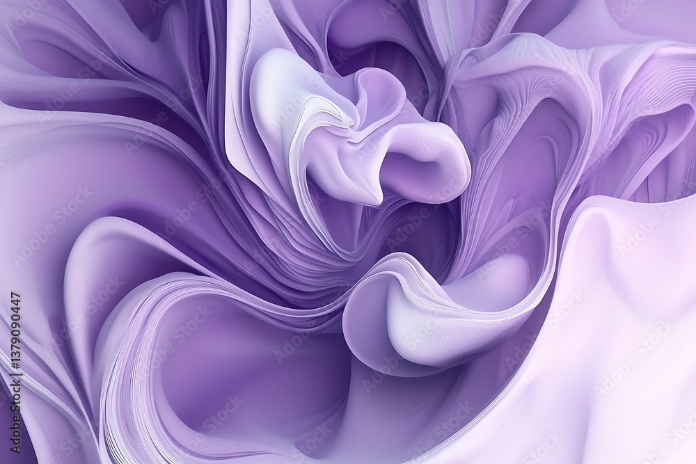 Wall mural fractal-inspired abstract swirls with smooth flow and intricate design.