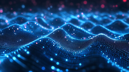 Abstract technology background, ideal for neural network, cybersecurity, data stream, database, science, supercomputer, cloud computing, etc