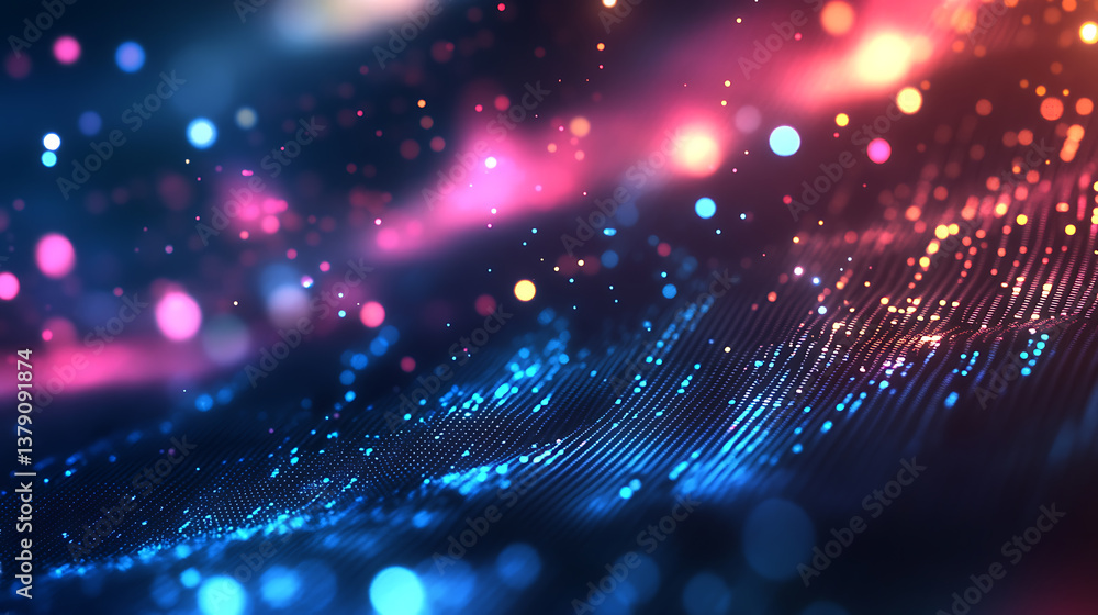 Poster Dynamic abstract background representing digital technology concepts
