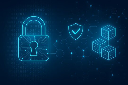 Cyber Security and Blockchain Technology Concept for Data Protection