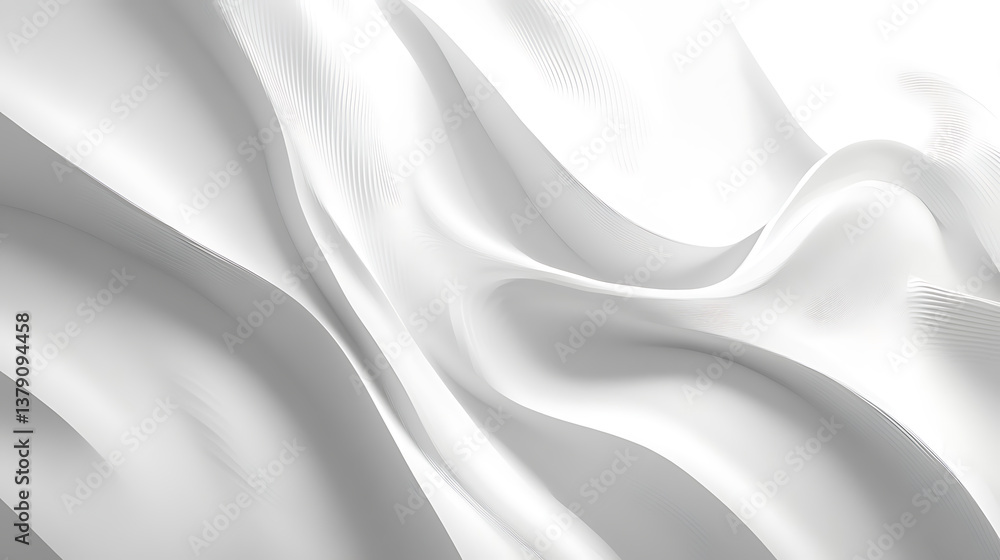 Poster an elegant white background with wavy pattern