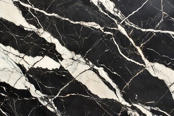 High-contrast black and white marble texture with elegant veins.
