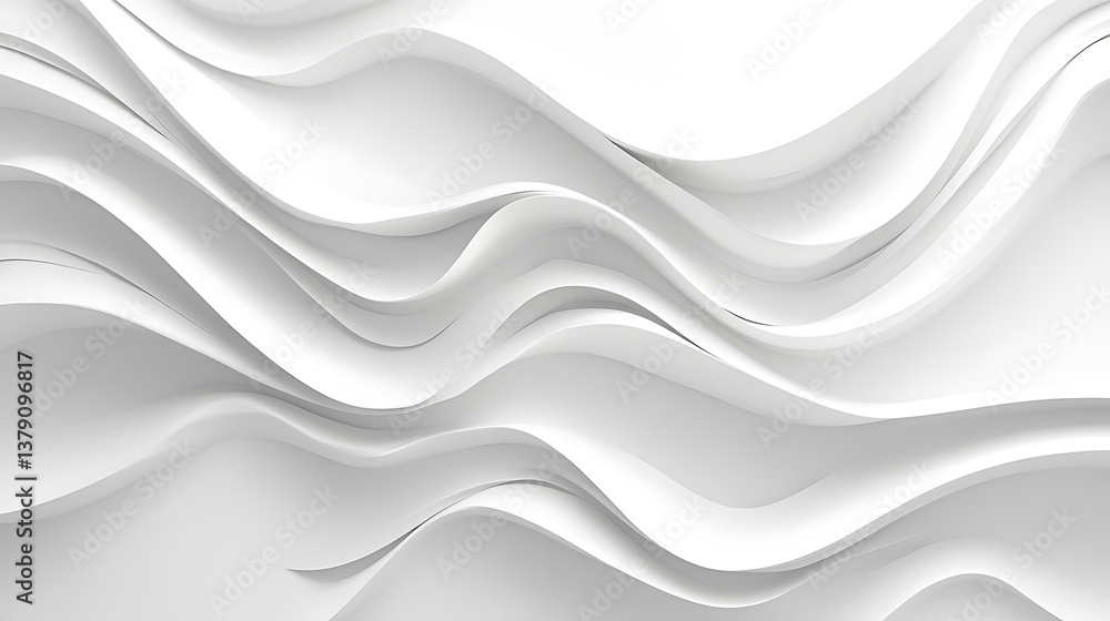 Poster an elegant white background with wavy pattern