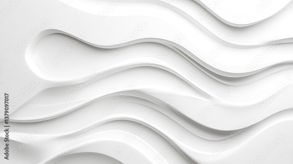 Aufkleber an elegant white background with wavy pattern