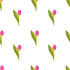 Seamless pattern, spring summer flowers hand drawn, fabric pattern.