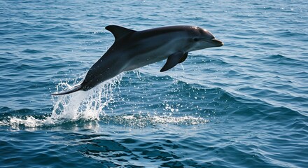 Fototapeta premium Dolphin Leaping in Ocean