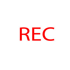 REC button icon with a white background,