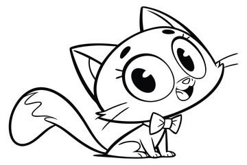 black and white cartoon illustration