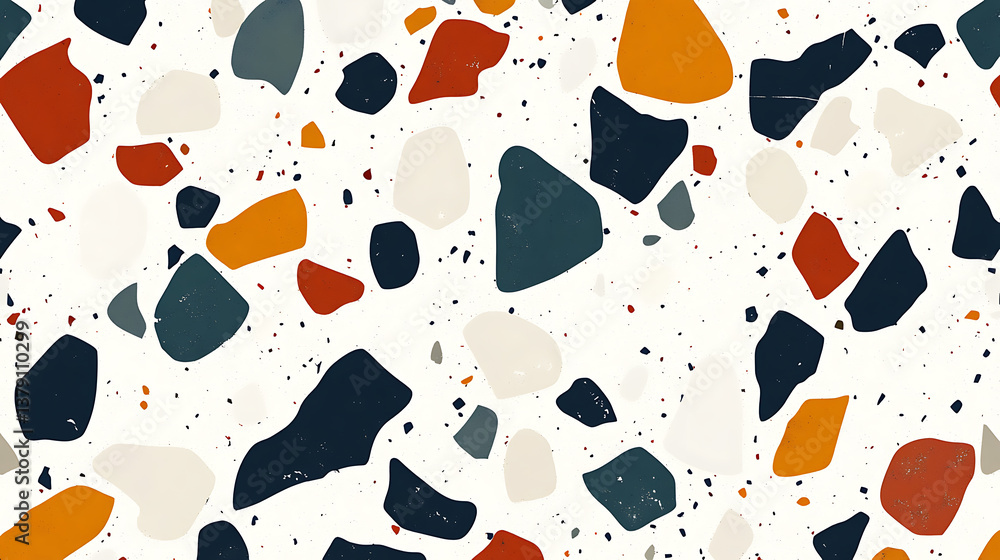 Poster terrazzo seamless pattern texture