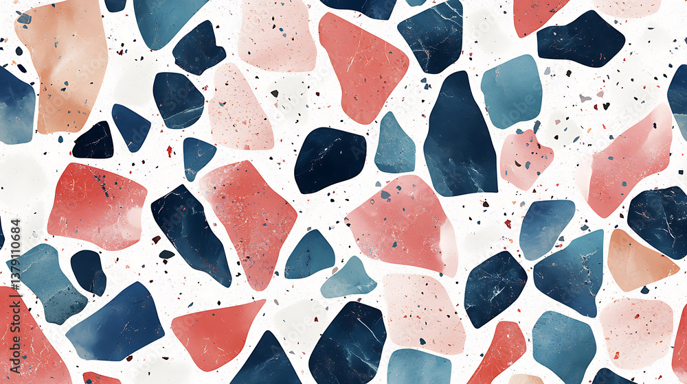 Poster terrazzo seamless pattern texture