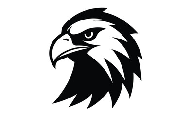 black and white eagle head silhouette 