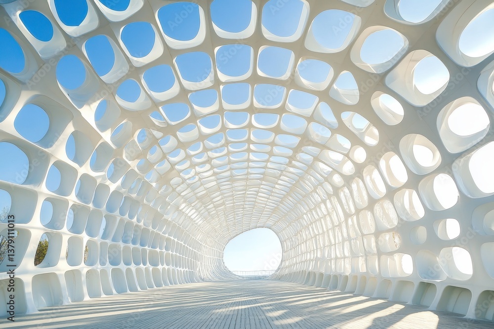 Poster abstract white architectural structure background .