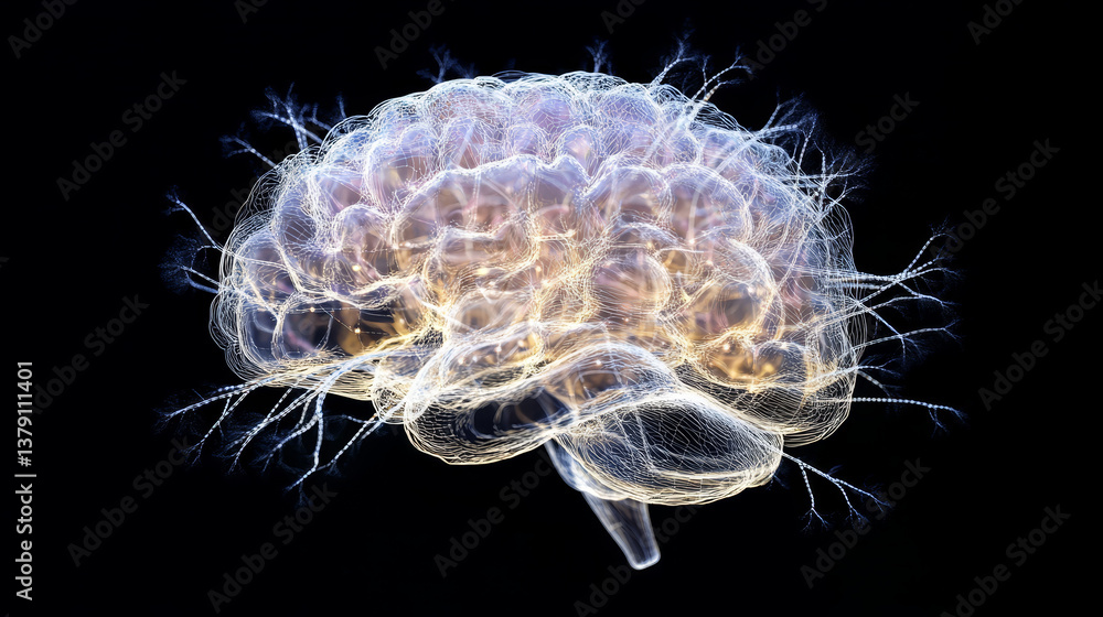 Poster advanced high-tech concept: circuit board cpu processor microchip starting artificial intelligence v