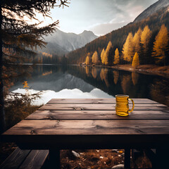 wooden bridge over lake
