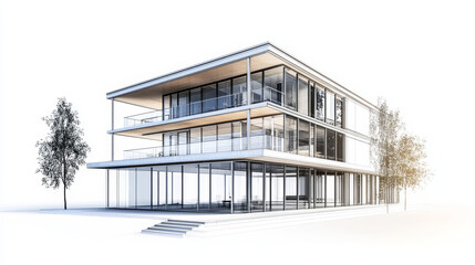 In Architectural Bureau: Team of Architects and Engineers Working on a Building Complex Prototype Project, Using City Model and Computers Running 3D CAD Software. Residential or Business District