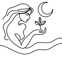 Mental Health healing emotions line art png 