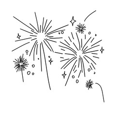 Wedding Line Art Pack party celebration fireworks png 
