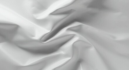 Obraz premium Luxurious white satin fabric with a soft, silky wave