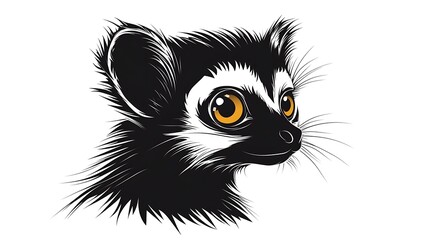 Lemur silhouette animal design for wildlife lovers