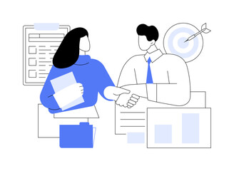 Business partner isolated cartoon vector illustrations.