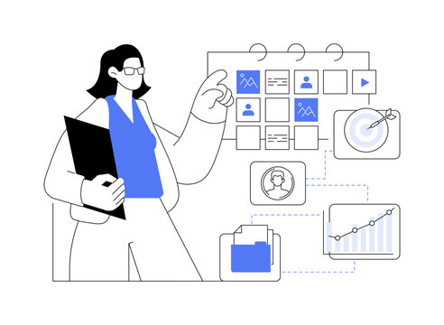 SMM strategy development isolated cartoon vector illustrations.