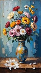 still life with flowers