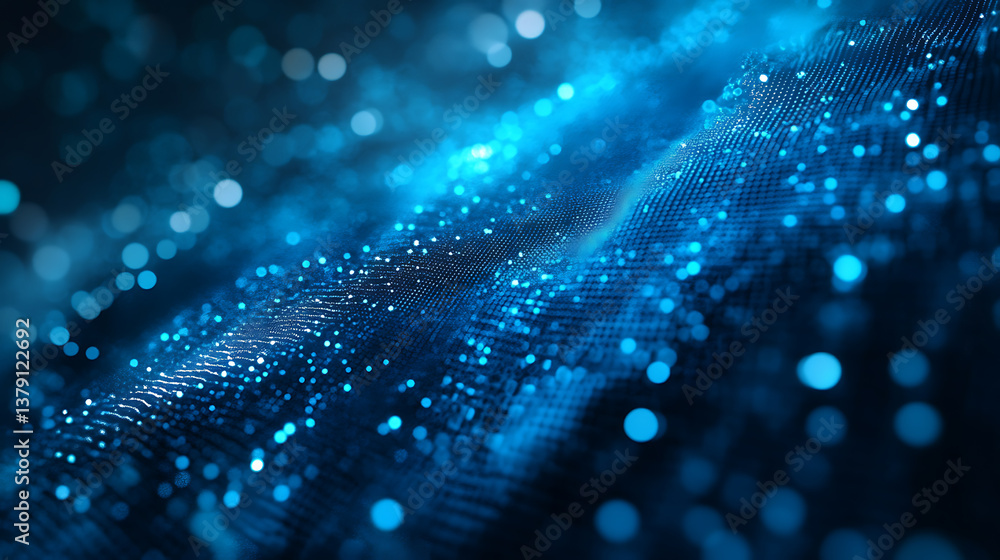 Poster blue abstract digital background data
