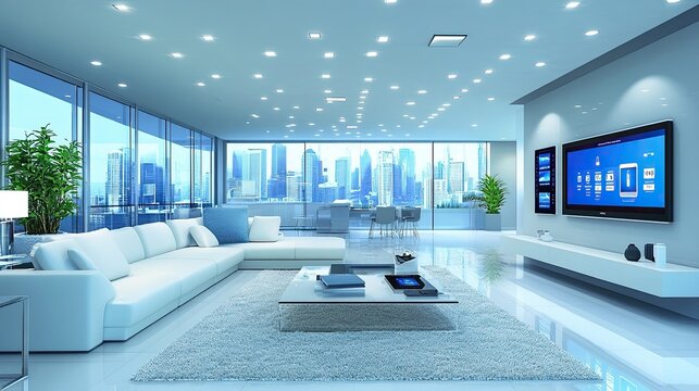 Home automation systems integrating smart devices to control security, lighting, climate, and entertainment, offering enhanced convenience, energy savings, and comfort for homeowners.