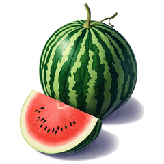 watermelon isolated on white background png 