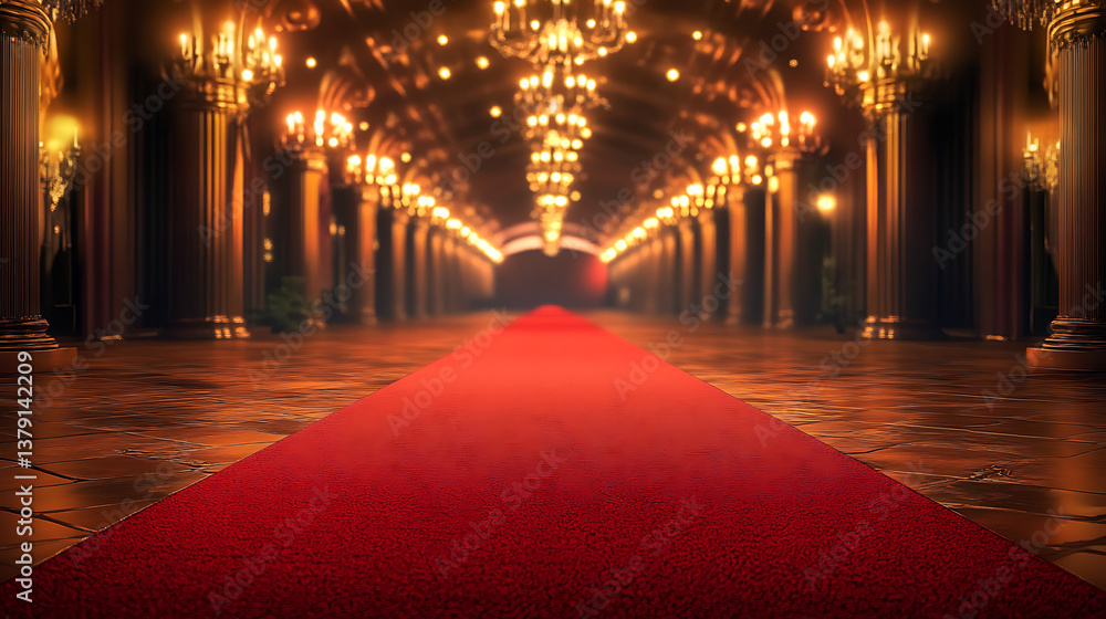 Aufkleber red carpet with a backdrop