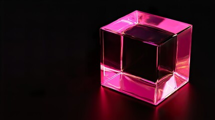 Explore the Captivating Glow of Fluorescent Cubes Against a Black Canvas and Uncover the Mesmerizing Interaction of Light and Shadow in Contemporary Art Installations