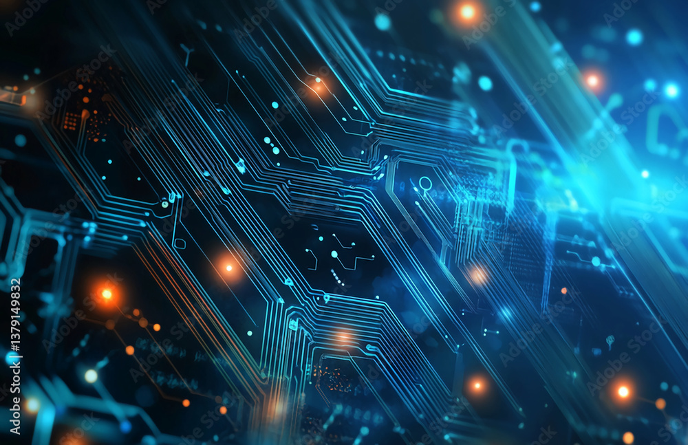 Poster abstract technology background circuit board motherboard computer it science engineering design syst