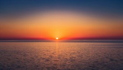 Fototapeta premium minimalist illustration of a sunset over the ocean horizon